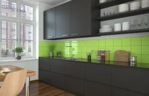 Celine 104 černá a zelená, designová kuchyně matná