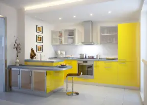 Susann 295 žlutá kuchyně s ostrůvkem